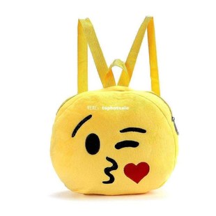 Round Expression Plush Backpack Doll Kindergarten Bag Childr