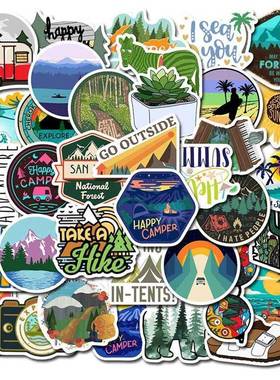 50 Sheets/set Youth Cool Stickers Outdoor Adventure Travel S