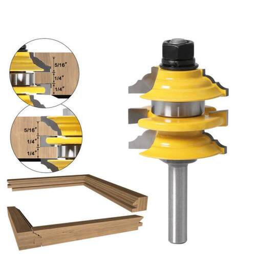1 PCS 8MM Shank Rail & Stile Router Bit Ogee Stacked Woo