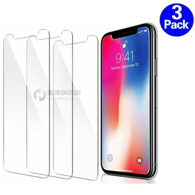 3PCS Screenprotector Tempered Glass for IPhone X XR XS Max 8