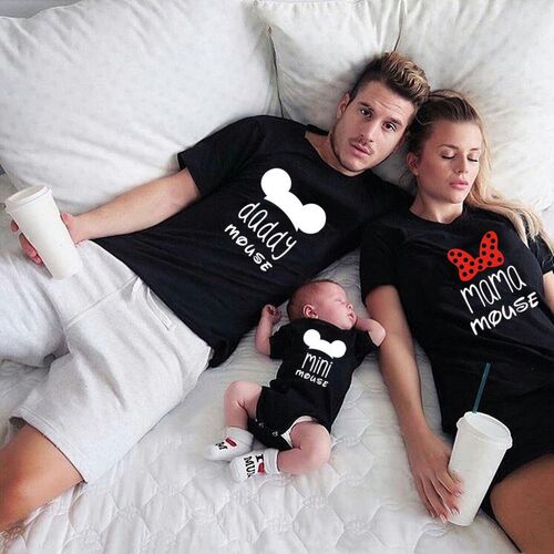 Daddy Mommy And Me Family Matching Tshirt Funny Cotton Look