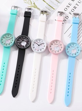 Girls Boys Cute Cats Pattern Kids Watch Women Simple Casual