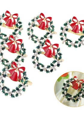 6pcs Christmas Tree Napkin Rings Wedding Napkin Holder Napki