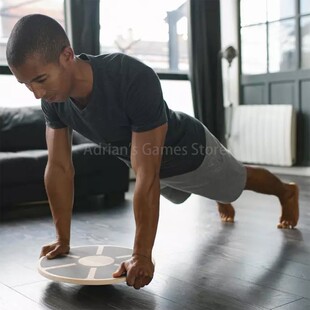 Wooden Non Slip Wobble Board Toning Balance Board 40cm Pilat