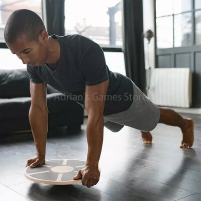 Wooden Non Slip Wobble Board Toning Balance Board 40cm Pilat