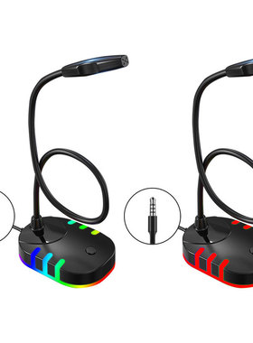 RGB USB Microphone Gaming Desktop Conference Webcast Video C