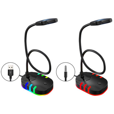 RGB USB Microphone Gaming Desktop Conference Webcast Video C