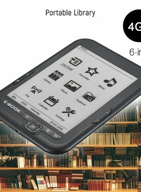 6 Inch 4GB Ebook Reader E-Ink Capacitive E Book Light Eink S