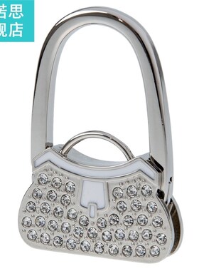 Hang Hook Handbag Rhinestones Metal Deco 55x45x15mm