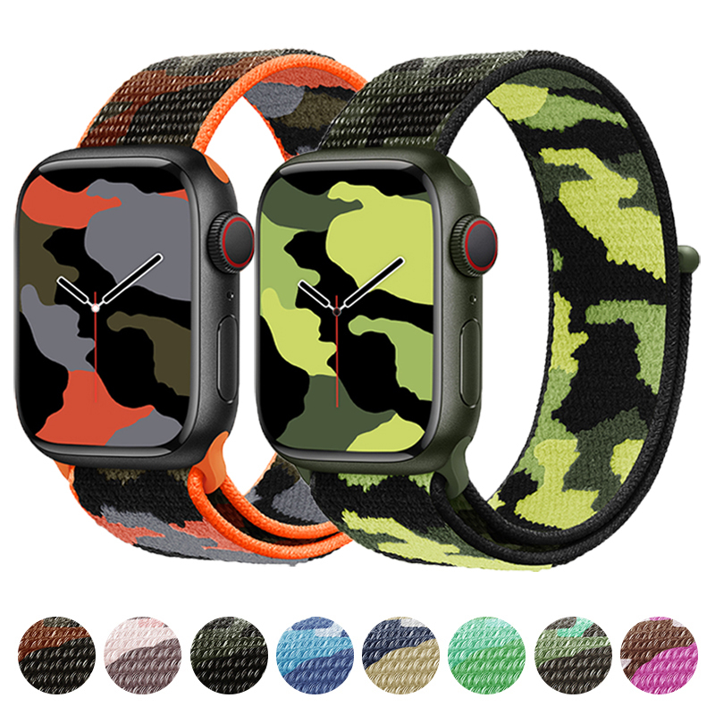 Nylon Loop Band for apple watch ultra 49mm 40mm 45mm 41mm