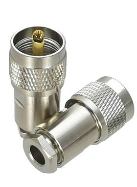 1Pcs Connector UHF PL259 Male plug Clamp RG5 RG6 LMR300 RF A