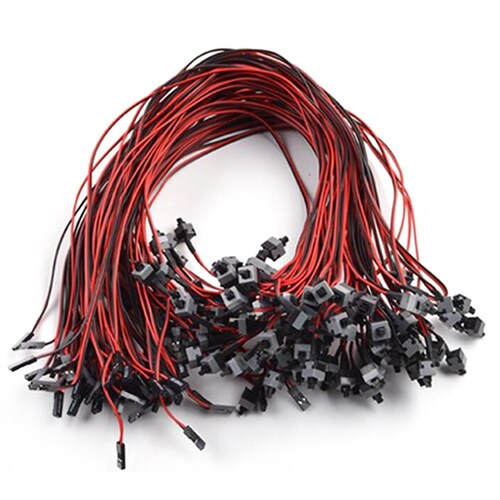 50Pcs/Lot I/O Reset Power Cable Desktop Computer PC Case POW