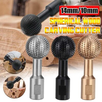 10/14MM Ball Gouge Spherical Spindles Shaped Wood Gouge Powe