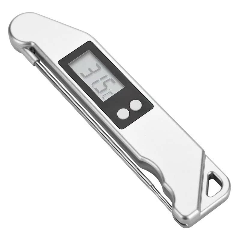 LCD Food Meat Thermometer with Foldable Probe Cooking BBQ Gr