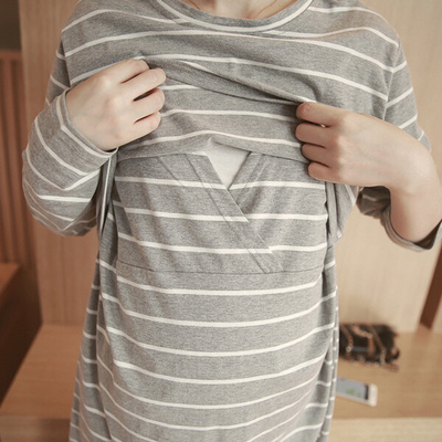 Maternidade amamenta??o de enfermagem camisas de noite