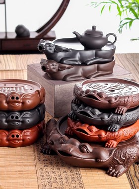 Yixing Chinese Tea Tray Purple Sand Tea Sea Pot Golden Toad