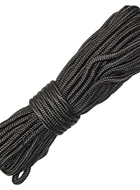 5mm x 15m 50ft Black tility Rope Boating Awnings Camping Fis