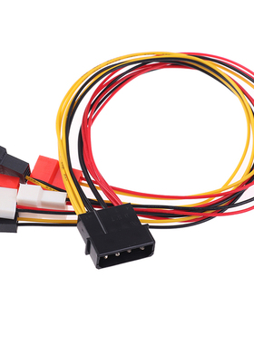 4Pin Molex To 3Pin Fan Power Cable Adapter Connector 12V 7V