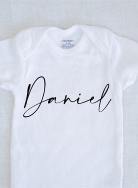 Custom Baby Onesie, Personalized Baby Boys Girls Clothes Ba
