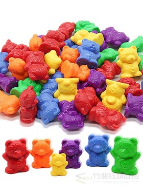 Montessori Toy 1 Set Rainbow 6 Colors Counting Bears Baby E