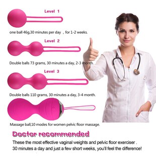 5pcs Vaginal tighten Exercise Kegel Balls 10 Speed Vibratin