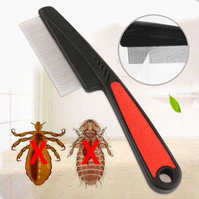 2021 New Pet Grooming Comb Teeth Shedding Hair Flea Lice Rem