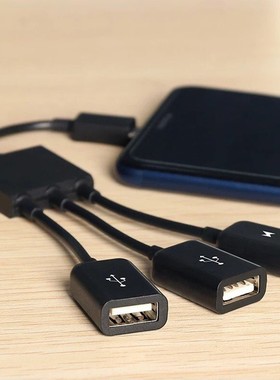 1pcs 3 In 1 Durable Type C Male To Female Micro OTG USB Por