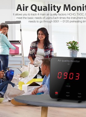 Air Quality Detector Formaldehyde HCHO Detector Carbon Diox