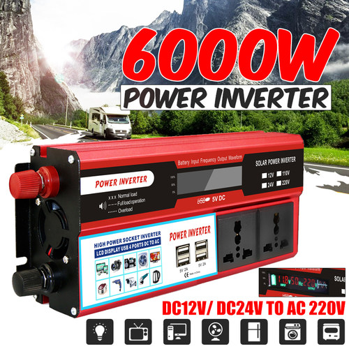 Peak 6000W Inverters Modified Sine Wave Solar Power  DC 12/2