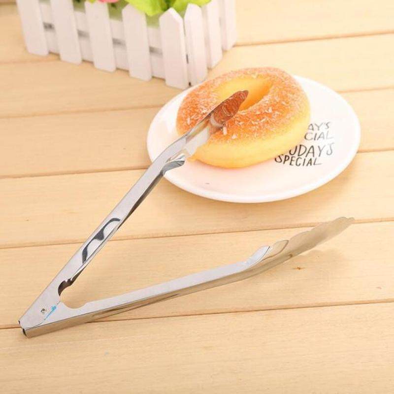 8cm stainless steel salad tongs bbq kitchen cooking food