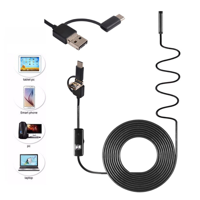 7MM Endoscope 3 in 1 USB/Micro USB/Type-C Borescope Inspecti