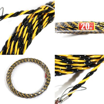 New 6.5mm*20m Nylon Fish Tape Electric Cable Push Puller Sna