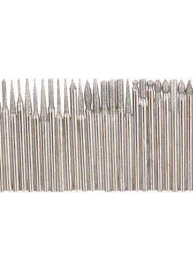 30PC 2.5/3mm Diamond Point Burr Bits Head For Dremel Accesso