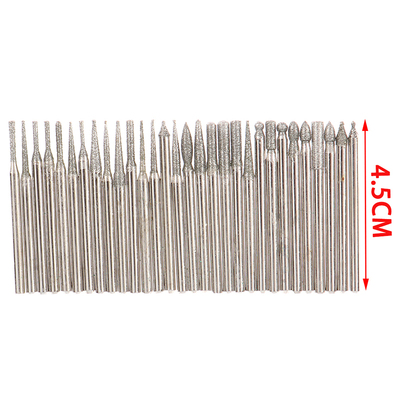 30PC 2.5/3mm Diamond Point Burr Bits Head For Dremel Accesso