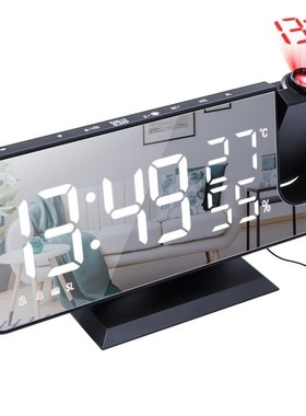 LED Digital Alarm Clock FM Radio Projection With Temperature