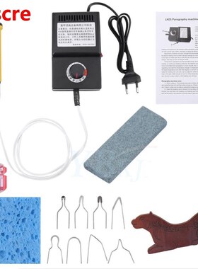 25W Pyrography Pen Machine Kit Set Wood Burning Crafts Tools