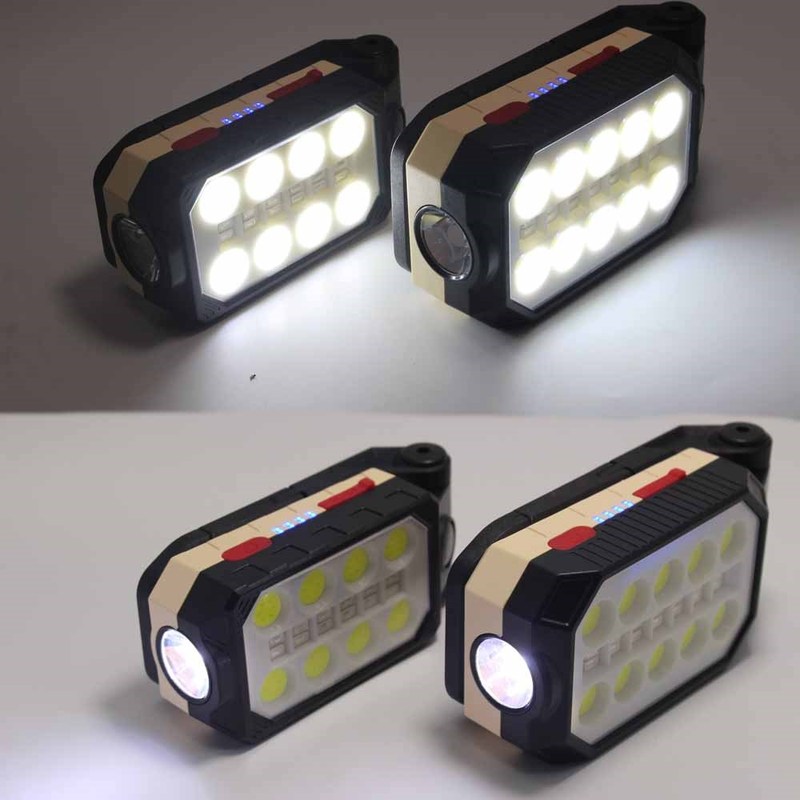 20W Portable COB LED Work Light USB Rechargeable Magnetic Fl