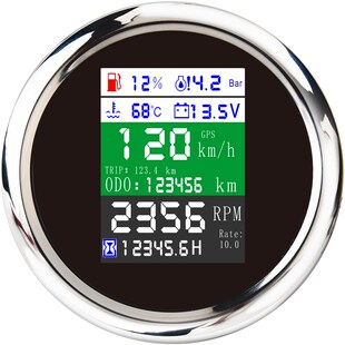 functional Speedometer Gauge 85mm Digital Multi GPS