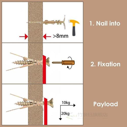 10/20Pcs Self Drilling Anchors Screws Self-Tapping Expansion
