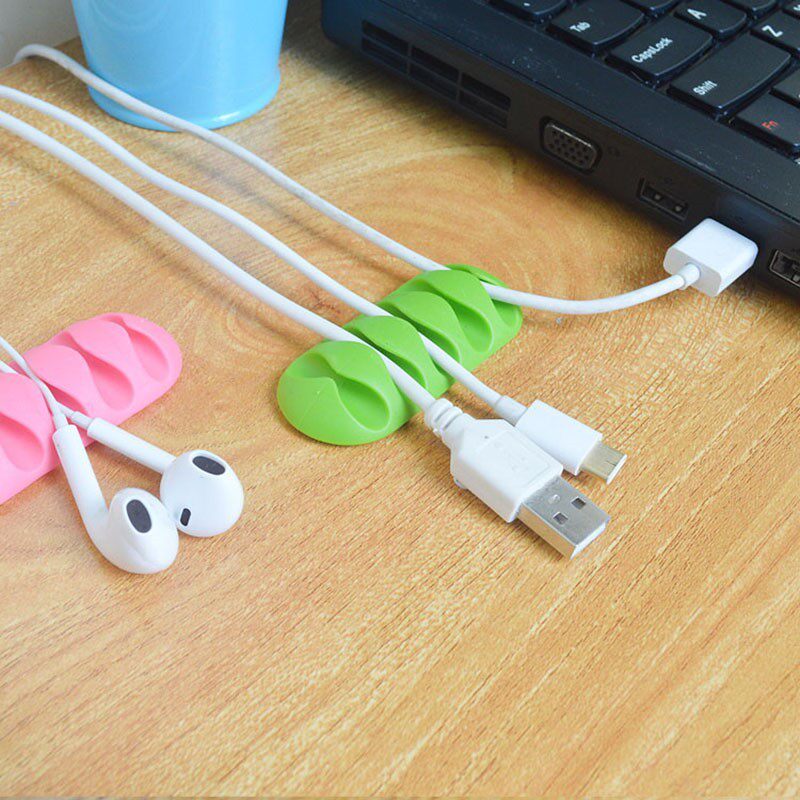 2pcs office data line finishing cable clip earphone cable o