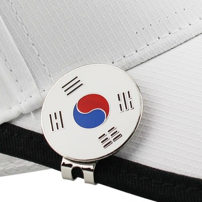 Korea Flag Golf Marker w Magnetic Golf Cap  Golf  Mark Alloy