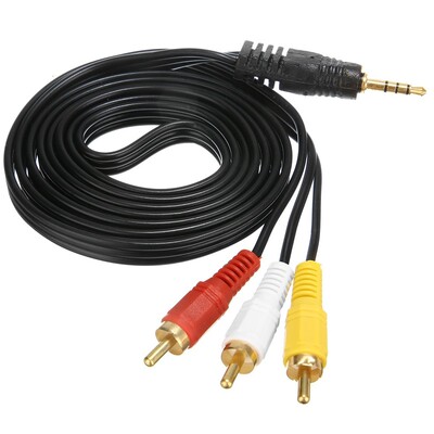 Onsale 1pc 150CM 3.5mm Jack Plug to 3 RCA Adapter Cable Male