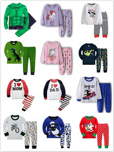 Children Pajamas Set Long Sleeve Baby Boy Pyjamas Girl Carto