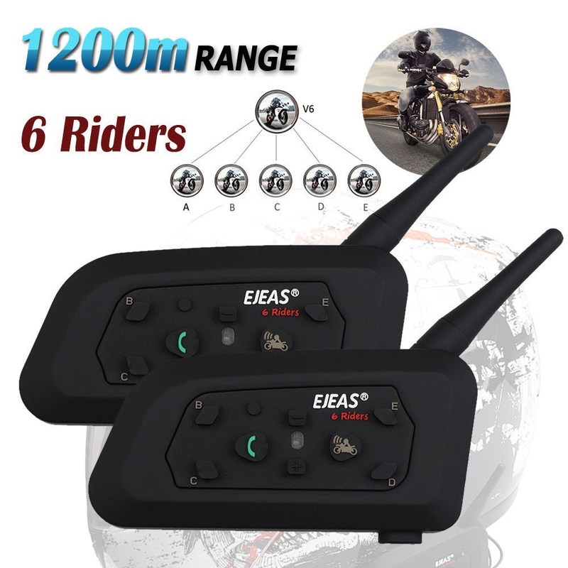 Intercom-System Helmet Walkie-Talkie Motorcycle-Bluetooth-He