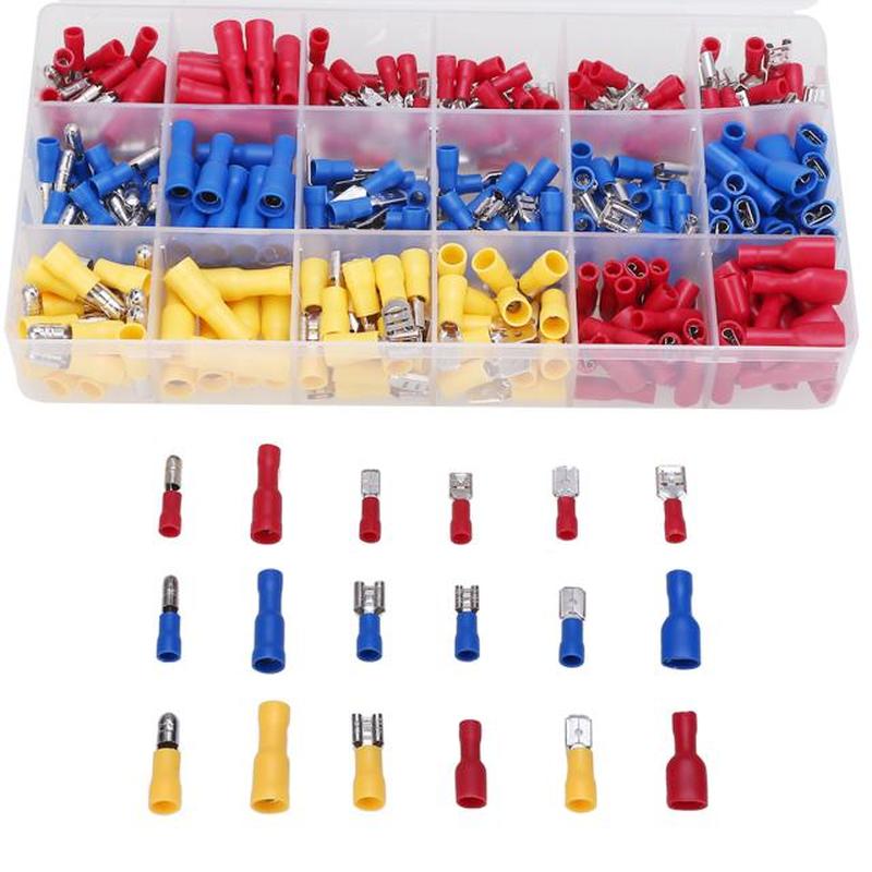 280pcs Cable Lugs Assortment Kit Wire Flat Female and Male I
