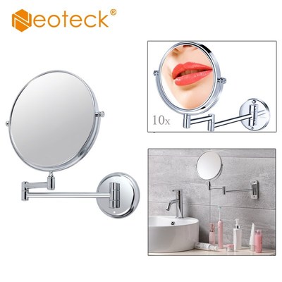Neoteck 10X Magnification Mirror 8 Inch Wall Mount Extending