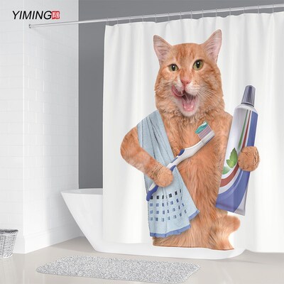 Cute  brushing teeth printing bathroom set toilet cover p