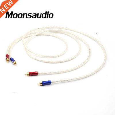 Pair Moonsaudio 5N OCC Pure Copper Silver Plated Audio Inter