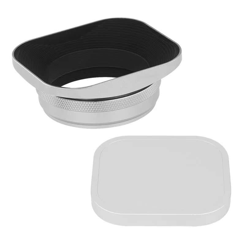 Haoge LHEW3 Square Metal Lens Hood with 49mm Adapter Ring +