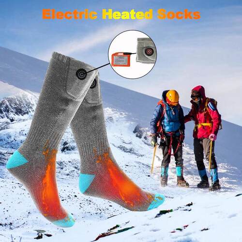 Men Women Winter Warm USB Electric Heated Socks 4400mAh